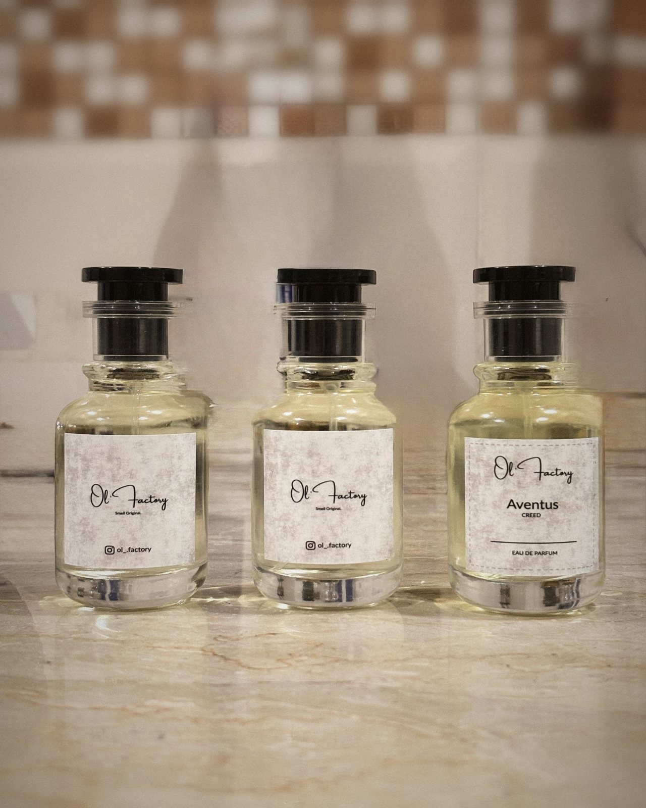 Aventus inspired perfume bottles by Ol' Factory