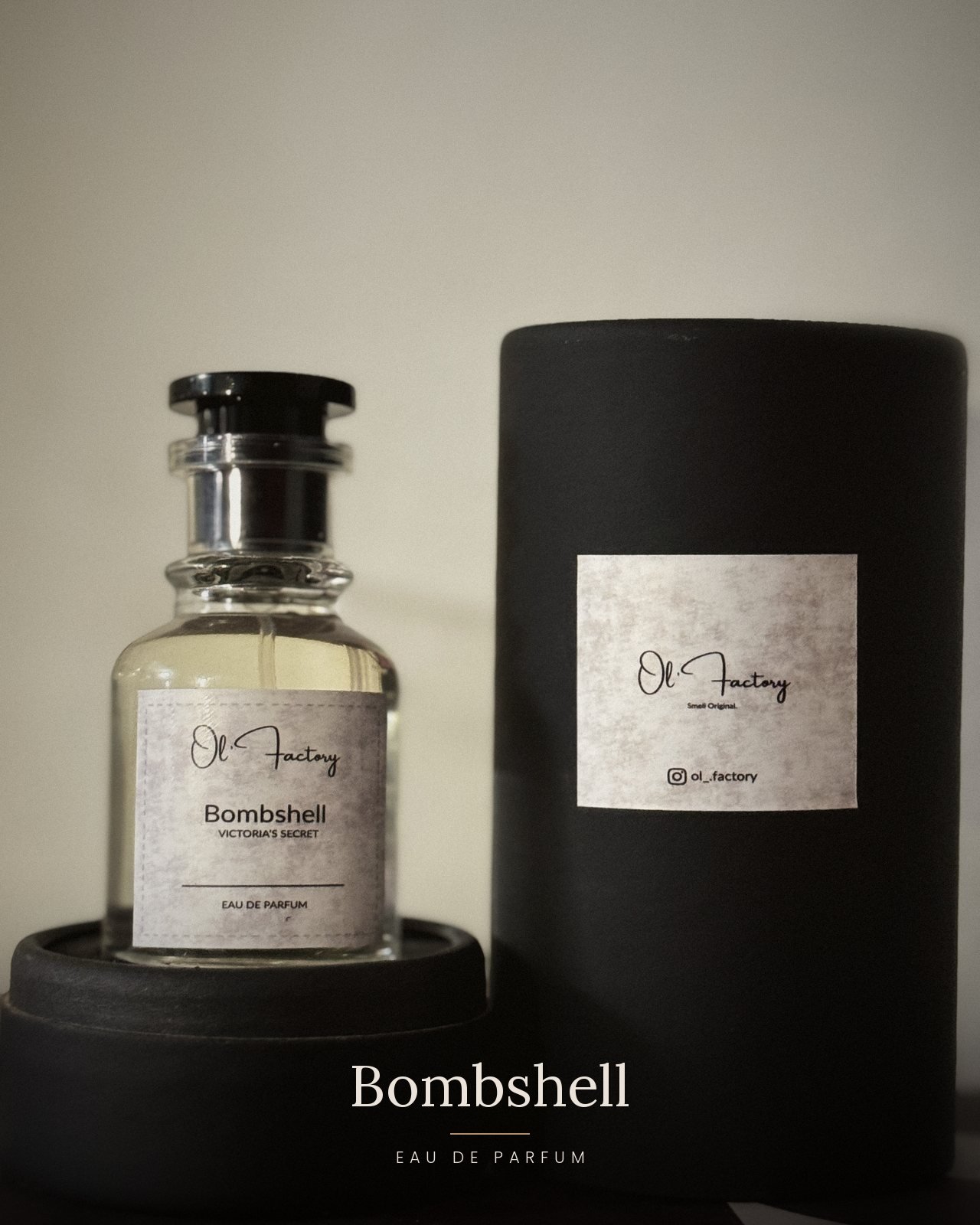 Bombshell inspired perfume with Ol' Factory gift tube